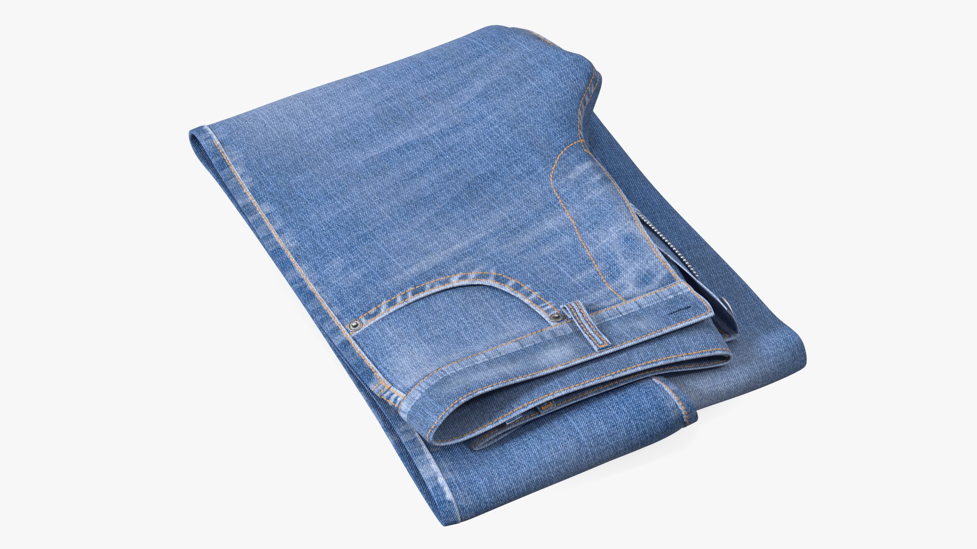 Mens Jeans Diesel Rolled Blue 3D model for industrial visualization, technical presentation, simulation, product rendering, and animation