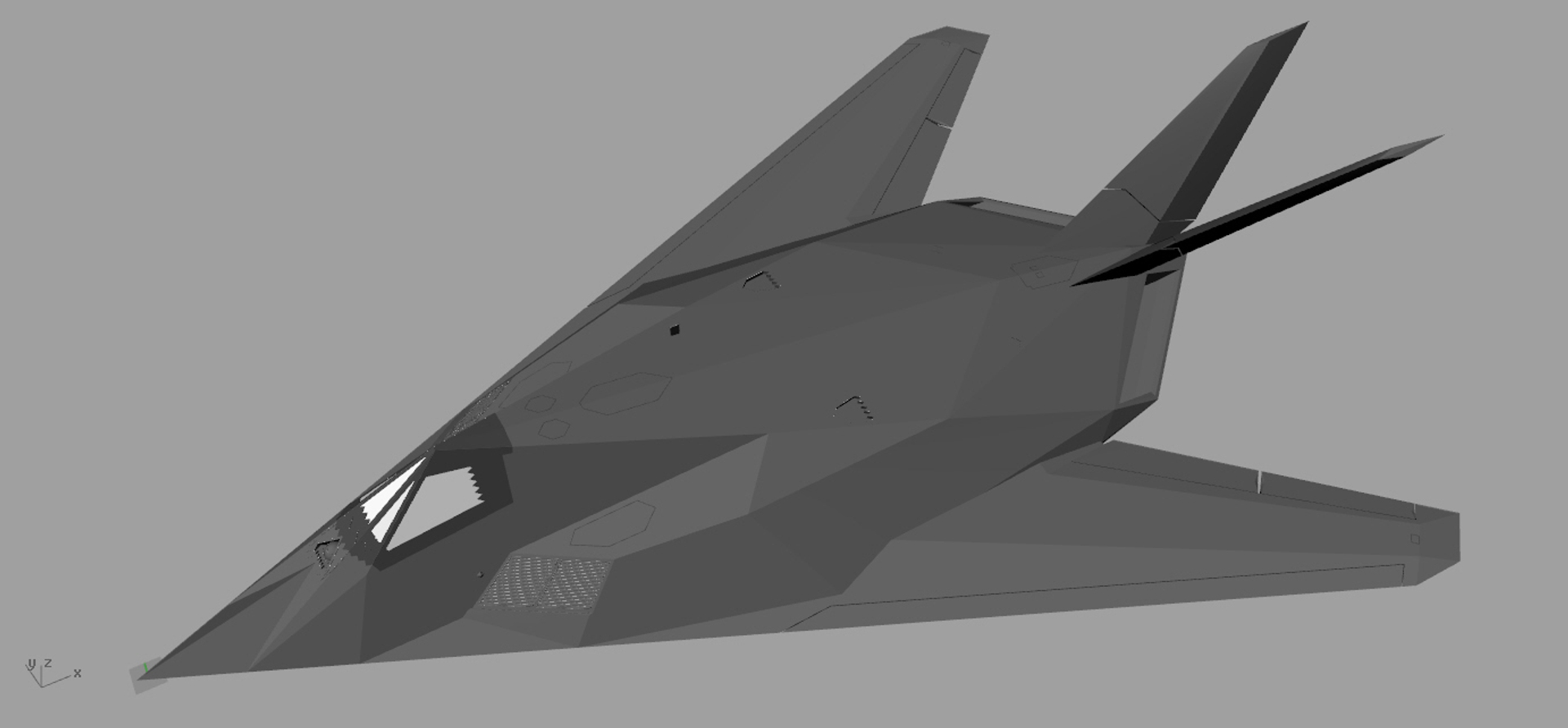 3d f-117 nighthawk