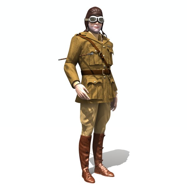 aviator wwi british pilot 3D