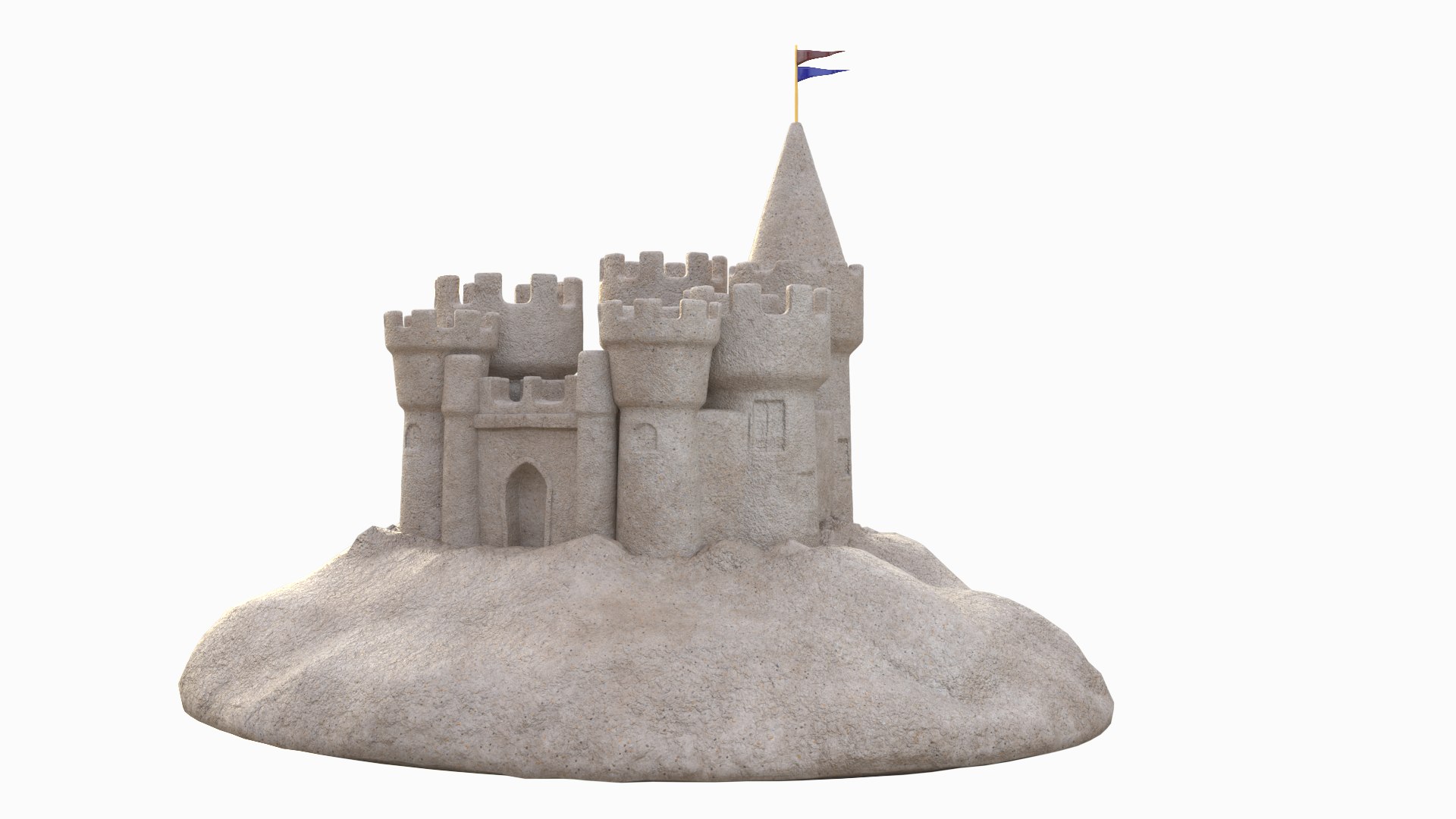 3D Sand Castle Model - TurboSquid 2407192