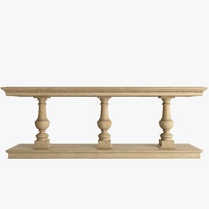 15th oak console table 3d max