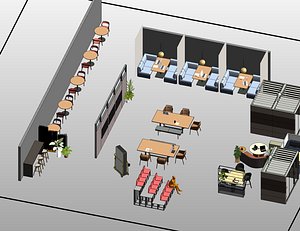 INTERIOR DECORATION FURNITURE PACK 3D model