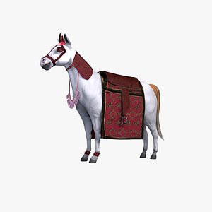 3D indian wedding horse rigged model