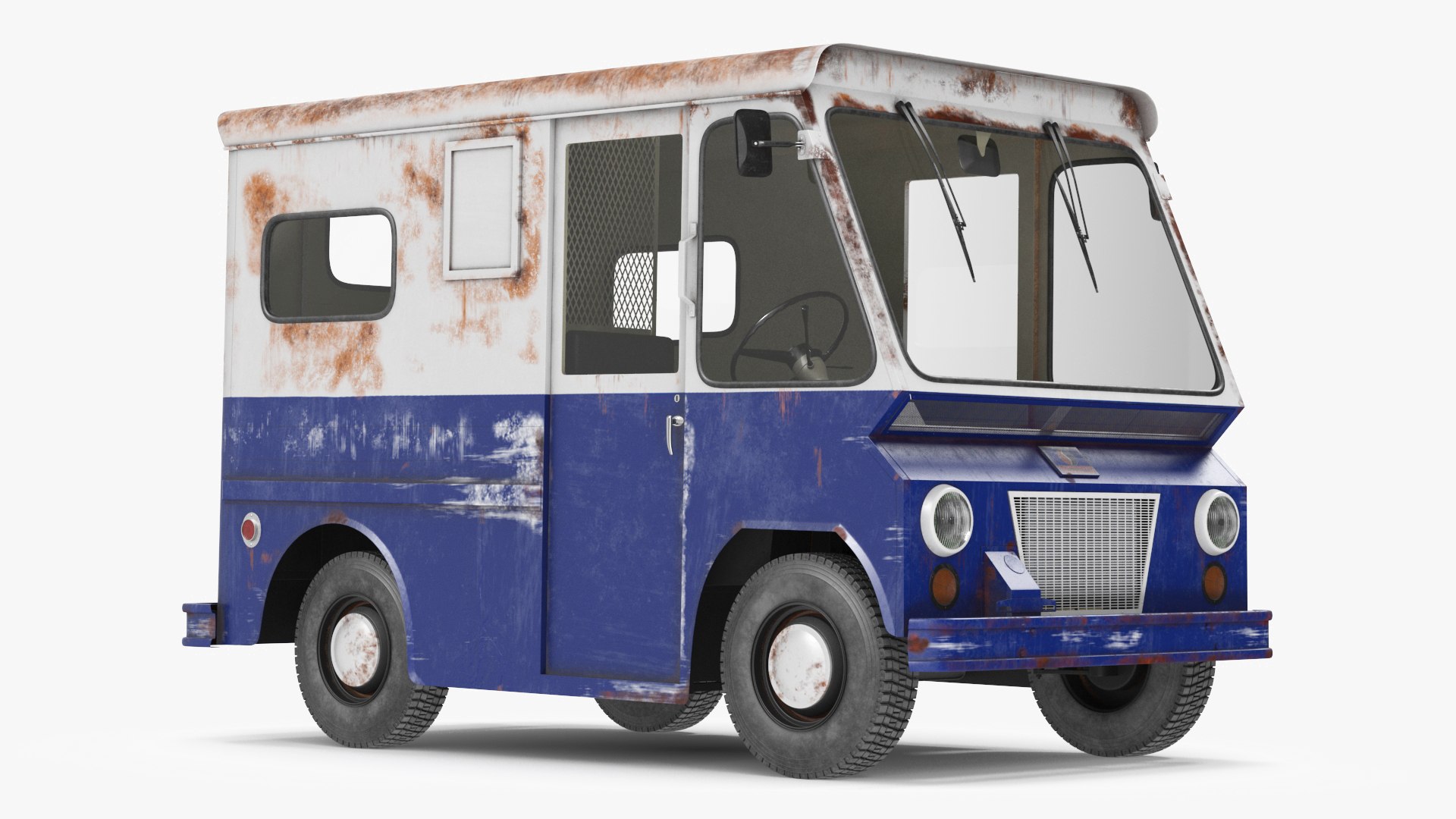 1963 Studebaker ZIP Van Aged 3D model preview