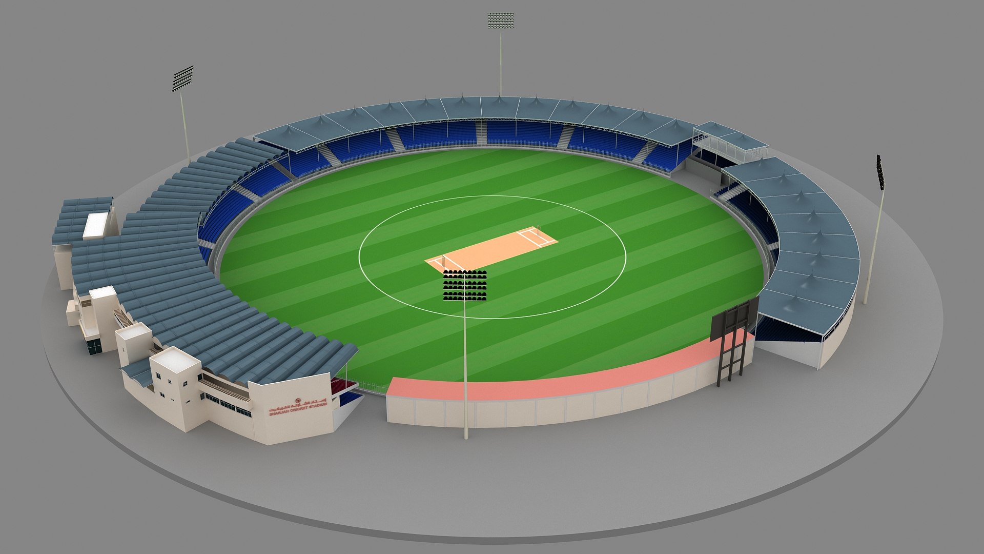 3D Sharjah Cricket Stadium 3d Model Model - TurboSquid 1999677