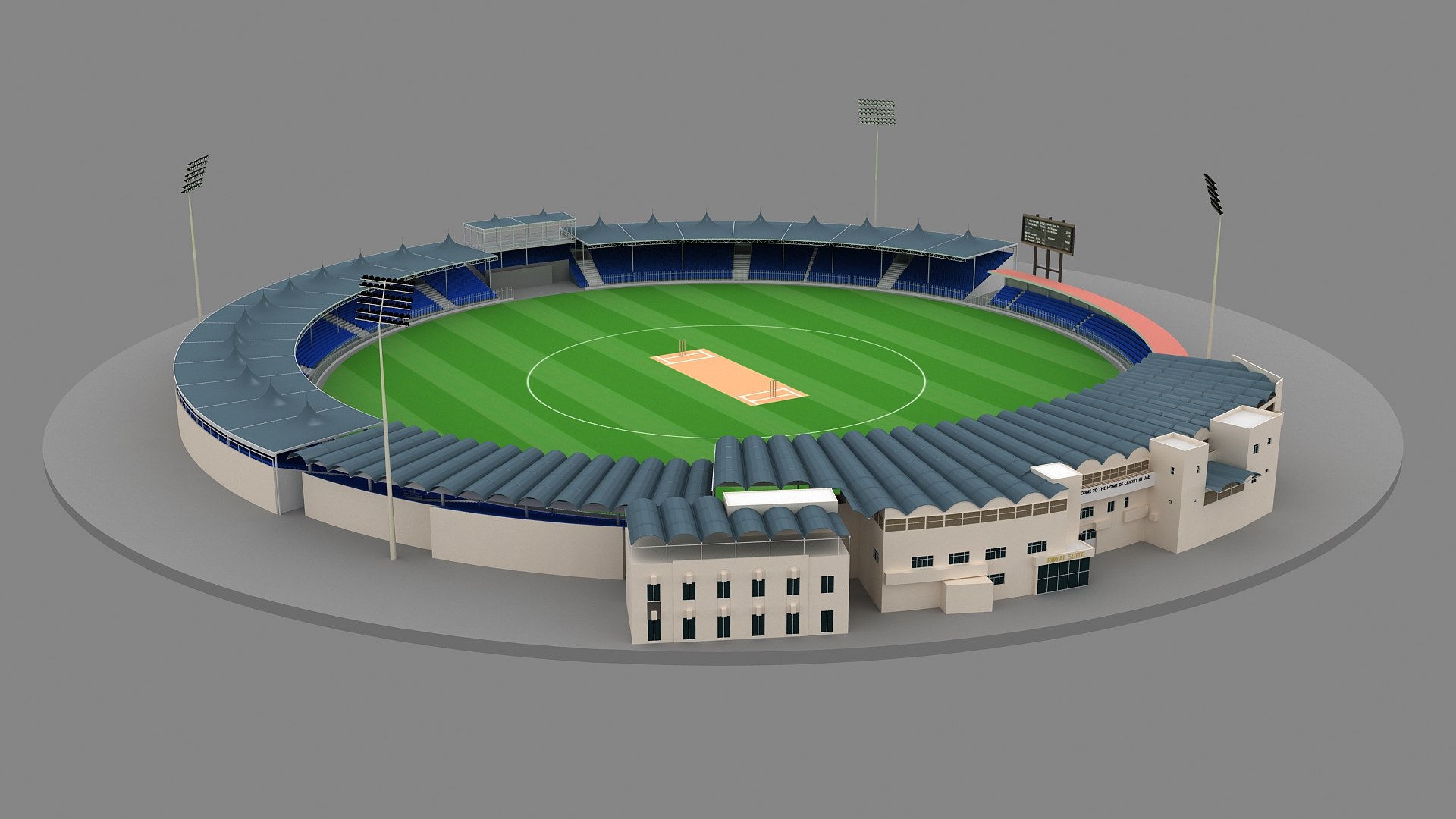 3D Sharjah Cricket Stadium 3d Model Model - TurboSquid 1999677