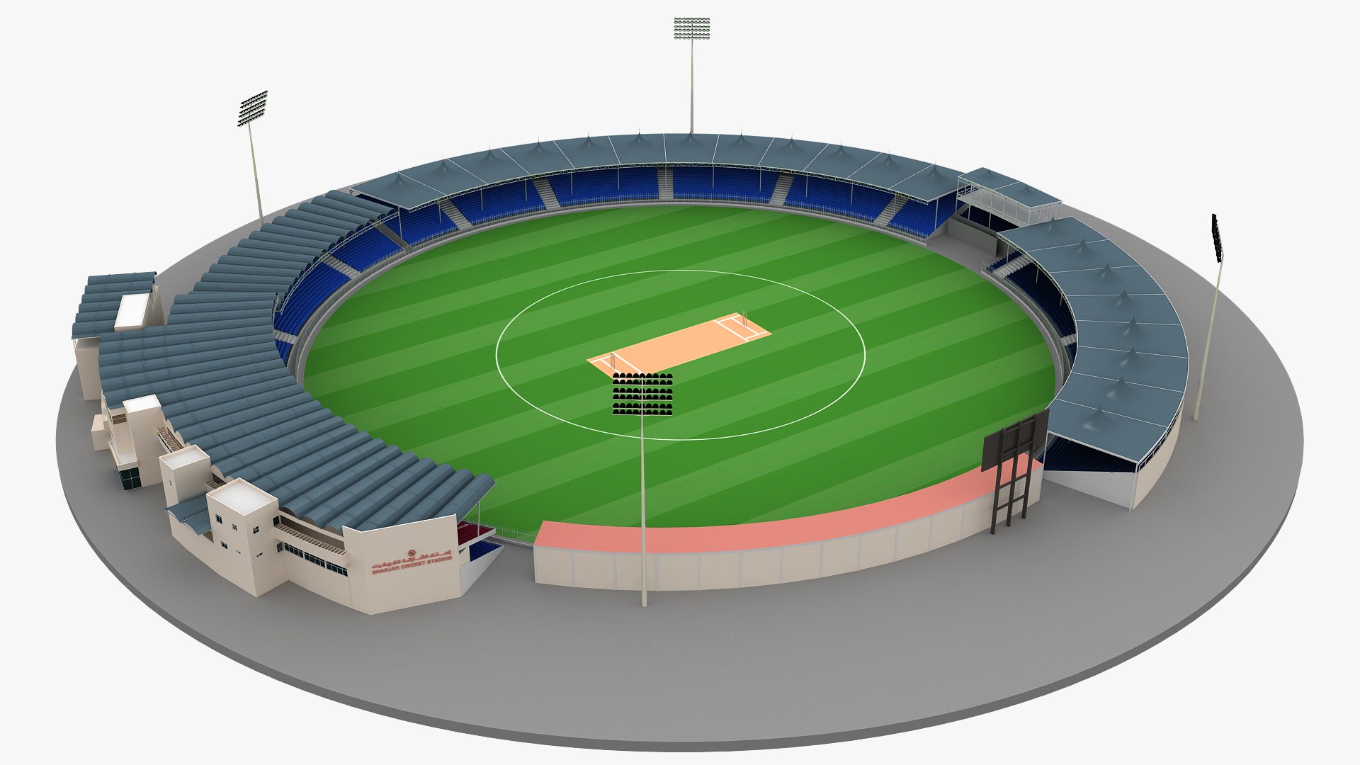 Sharjah Cricket Stadium 3d Model