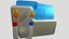 Carpeta de archivos 3D icono de baja poli