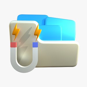 File Folder 3D Low Poly Icon
