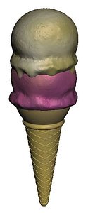 double scoop ice cream 3d obj
