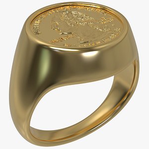 3D Gold Ring model