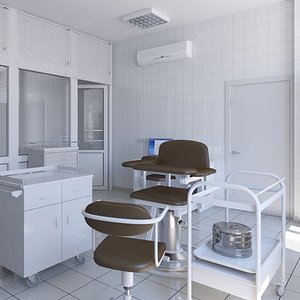 3D Medical Phlebotomy room 1 model
