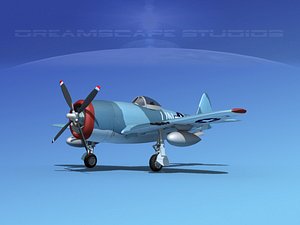 3d thunderbolt fighters bomber model