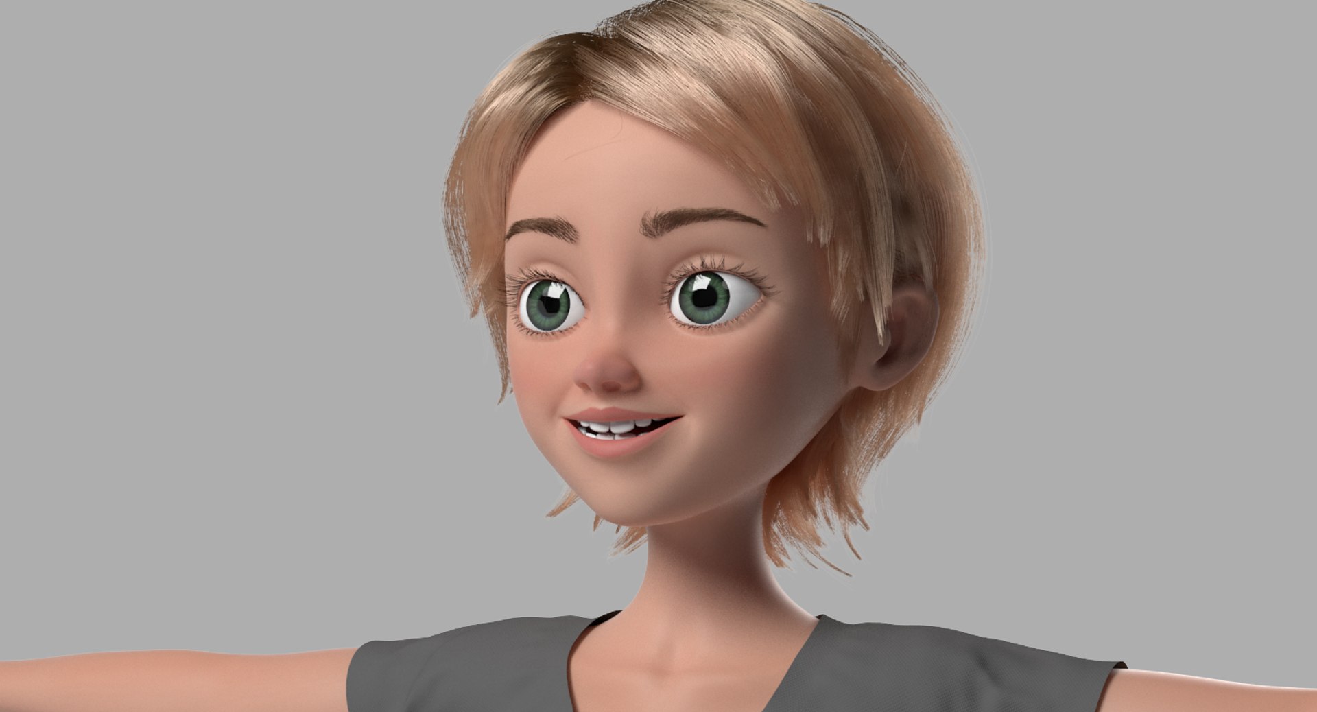 emma blonde female cartoon 3d ma