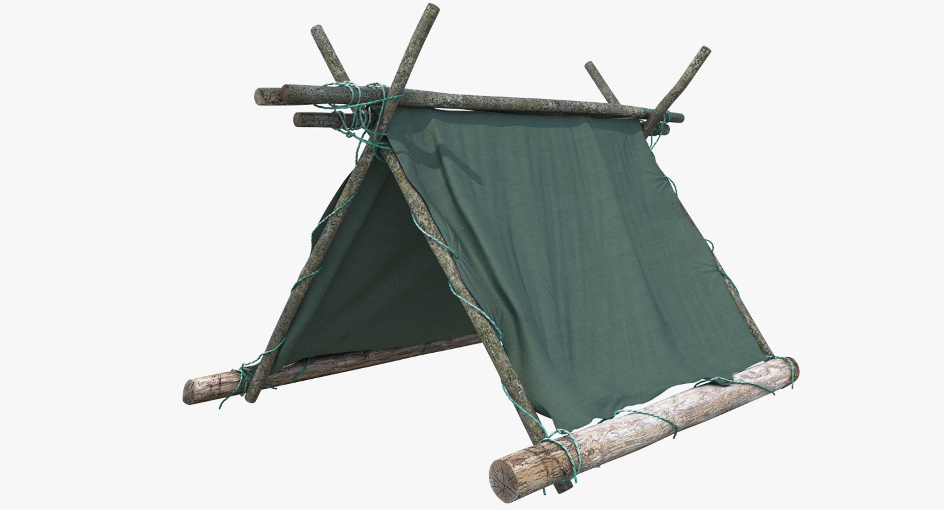 Raft Hut 3D model preview