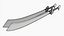 Double Wushu broadswords