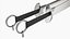 Double Wushu broadswords