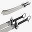 Double Wushu broadswords