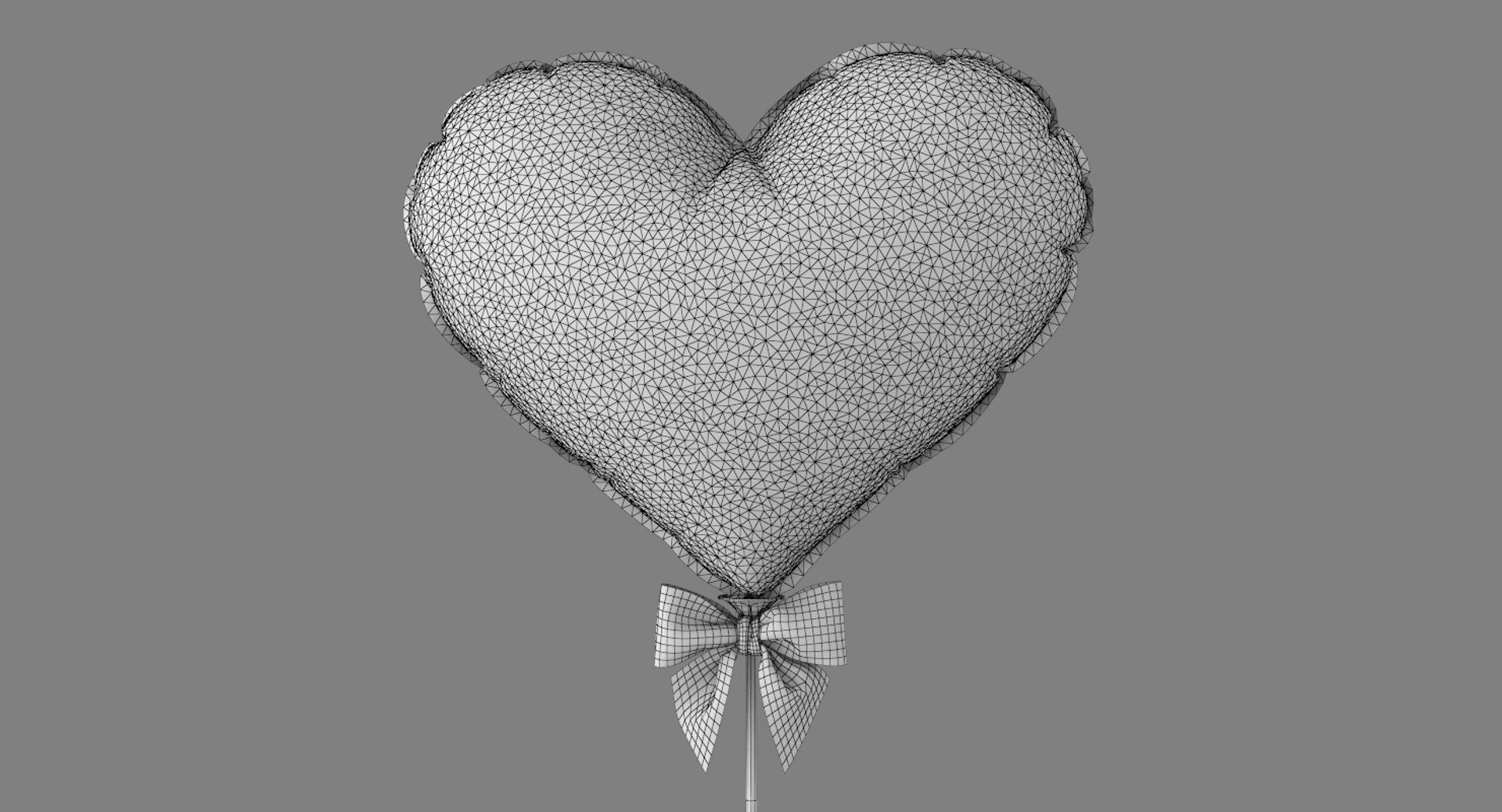 Realistic Balloon Heart 3d Model