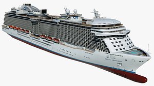 cruise vessel regal princess 3d max