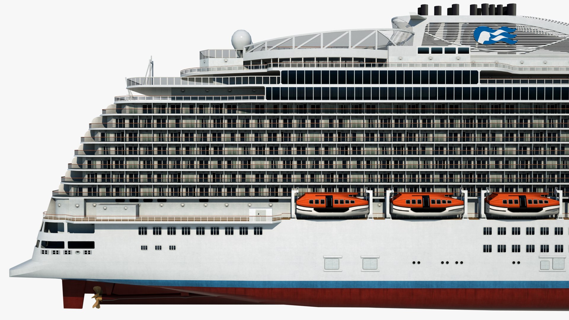 cruise vessel regal princess 3d max