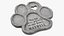 Personalized Pet Grave Marker with Paw Print and Heart 3D model