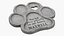 Personalized Pet Grave Marker with Paw Print and Heart 3D model