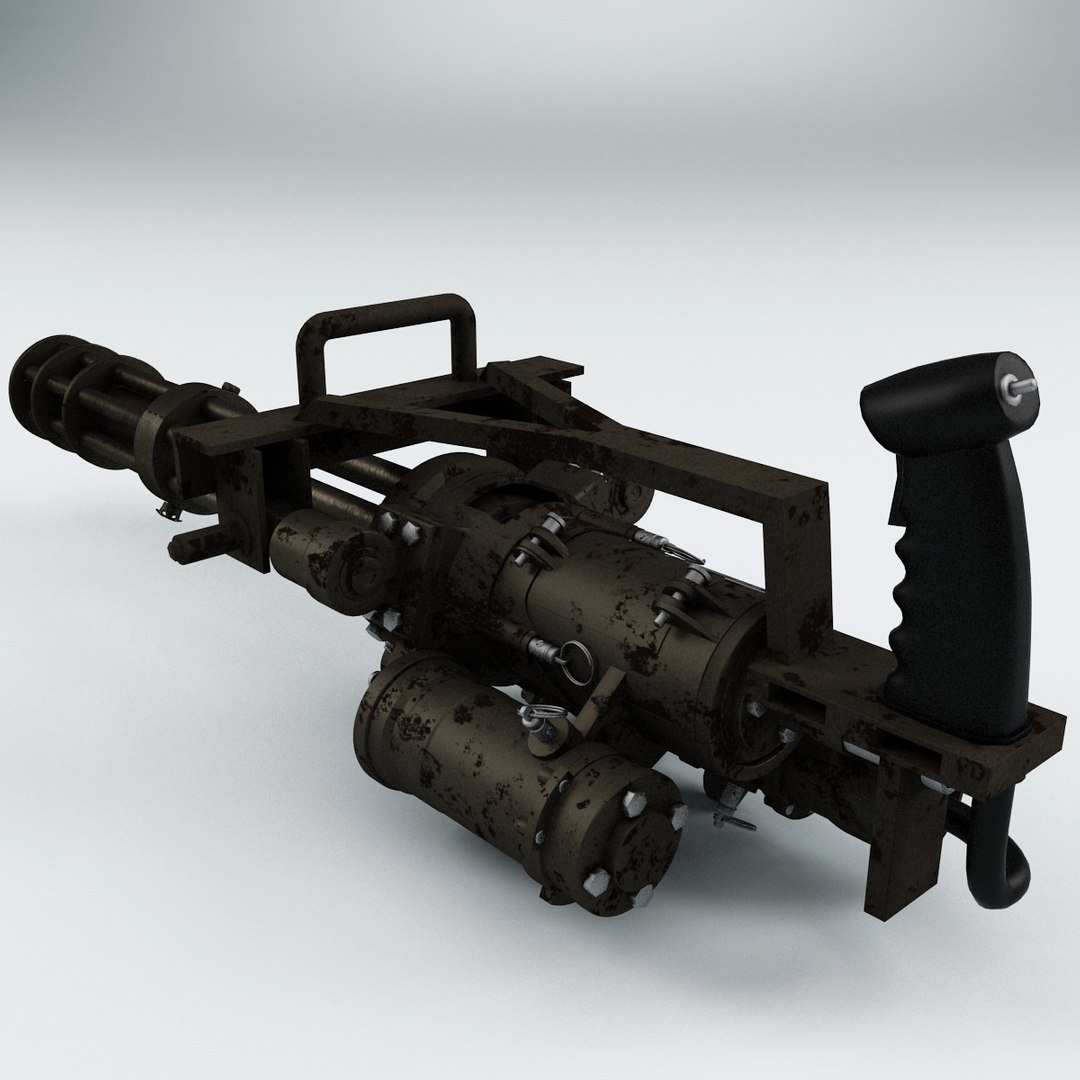 3d Model Minigun M134