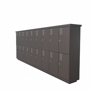 3D locker cabinet05 pbr low-poly model