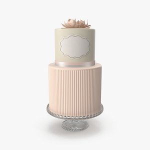 3D model Pink Flower Cake