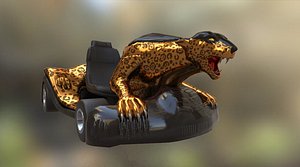 3d model leopard kart gokart
