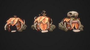 Stylized Environment Tribal Hut 3D model 3D model
