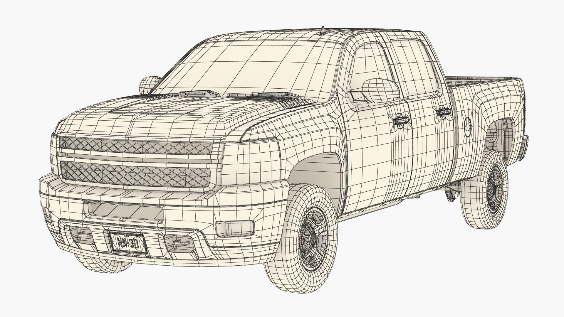 Pickup truck 3D model TurboSquid 1644840