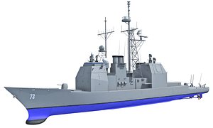 uss port royal cg-73 3d model