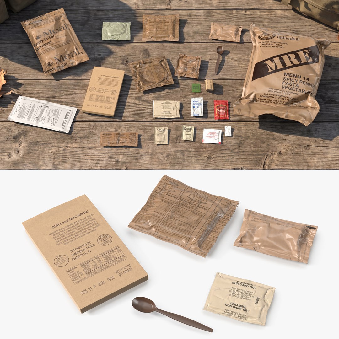 US Military Ration Pack Game Ready 3D model https://p.turbosquid.com/ts-thumb/1W/3gDVuK/2h/us_military_ration_pack_game_ready_001/jpg/1783378119/1920x1080/fit_q87/1efa4c1d6dc34525e2e362d153e5ae77372f63bd/us_military_ration_pack_game_ready_001.jpg