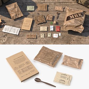 US Military Ration Pack Game Ready 3D model
