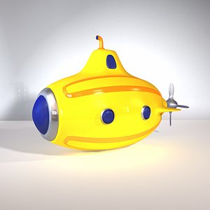 3d model toy submarine