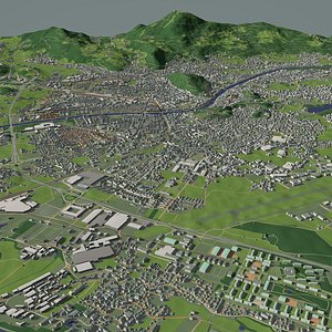 3D Salzburg Austria - city and urban model