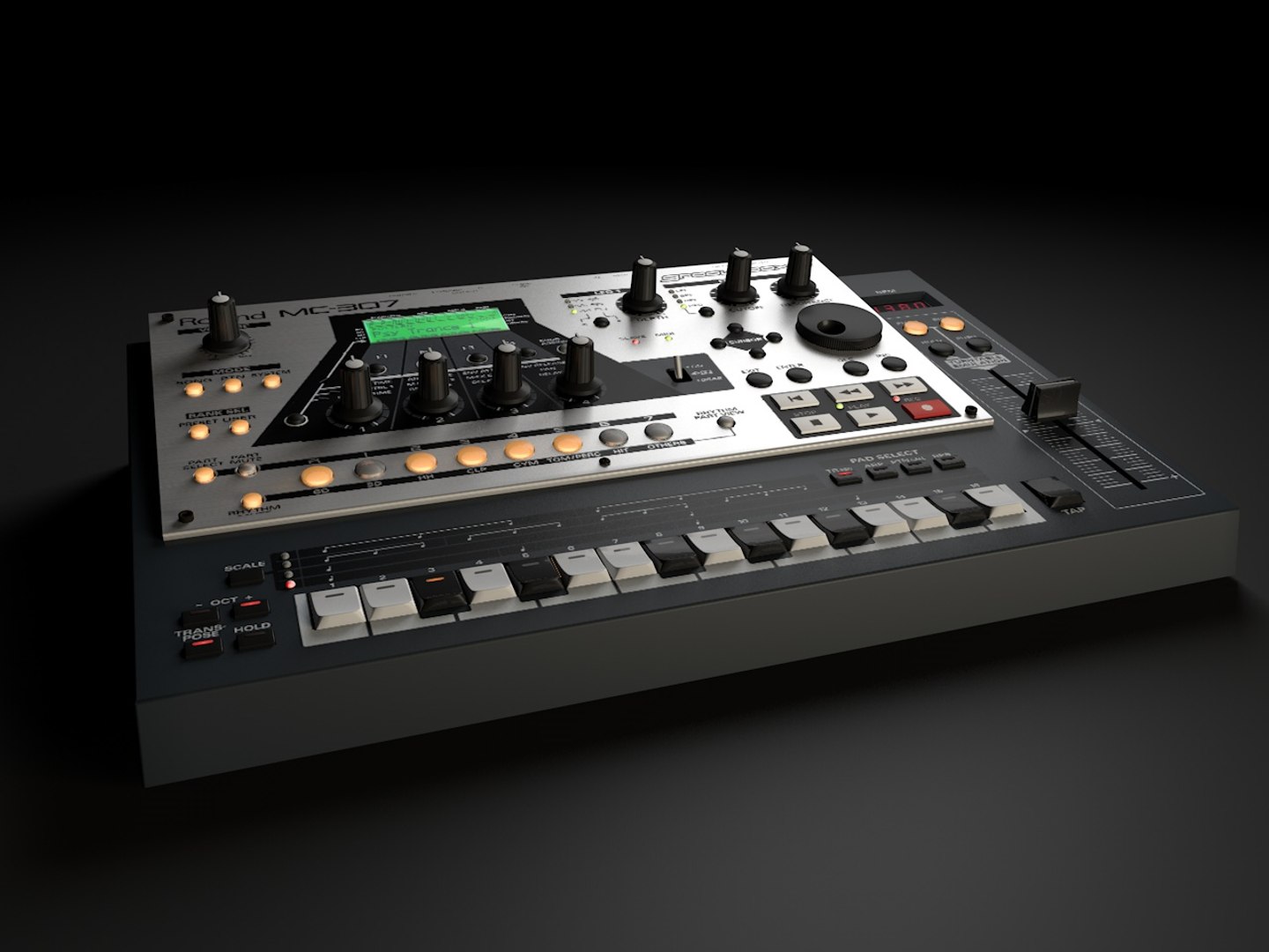 3d Roland Groovebox Mc307 Model
