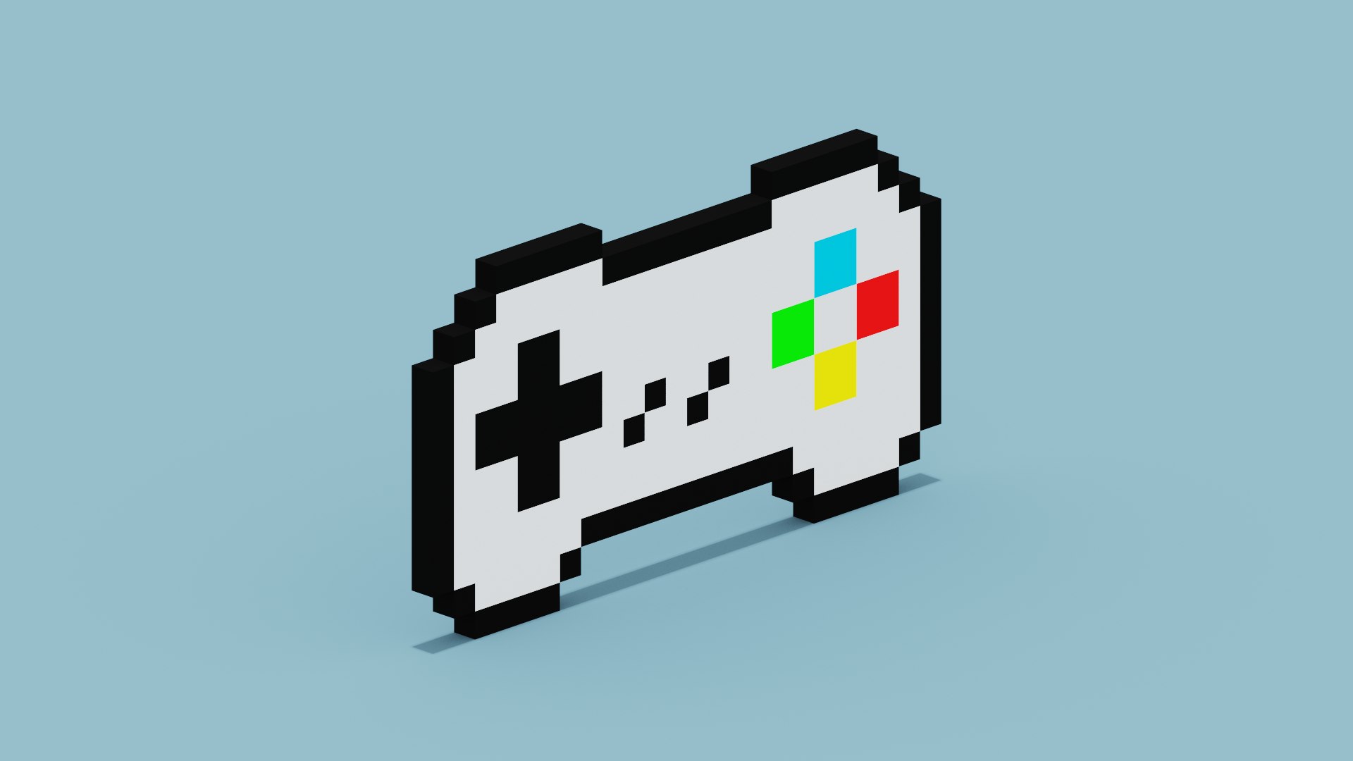 Pixel Game Controller 3D Model - TurboSquid 1932158