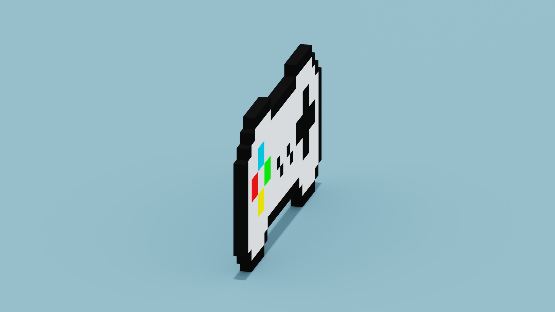 Pixel Game Controller 3D Model - TurboSquid 1932158