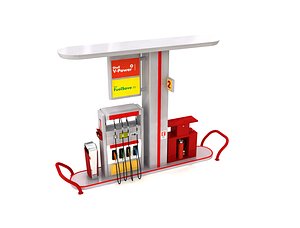3D model Gasoline Pump Station 01