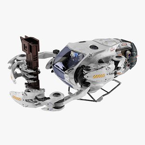 Sci Fi Repair Spaceship Rigged for Cinema 4D