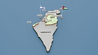 Israel and palestine Map
