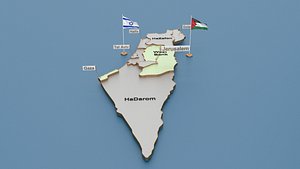 Israel and palestine Map