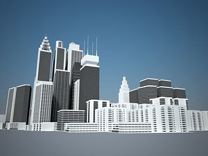 skyscraper city buildings c4d