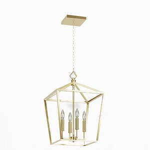 3D Brushed Gold Heath Lantern Pendant