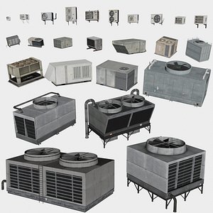25 in 1 Rooftop Air Conditioners Collection - Game Assets