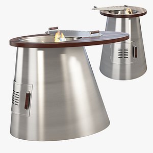 Beltempo Cask barbecue oven 3D model