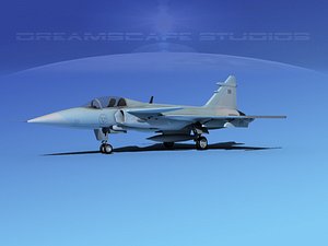 3d cockpit saab jas 39 model